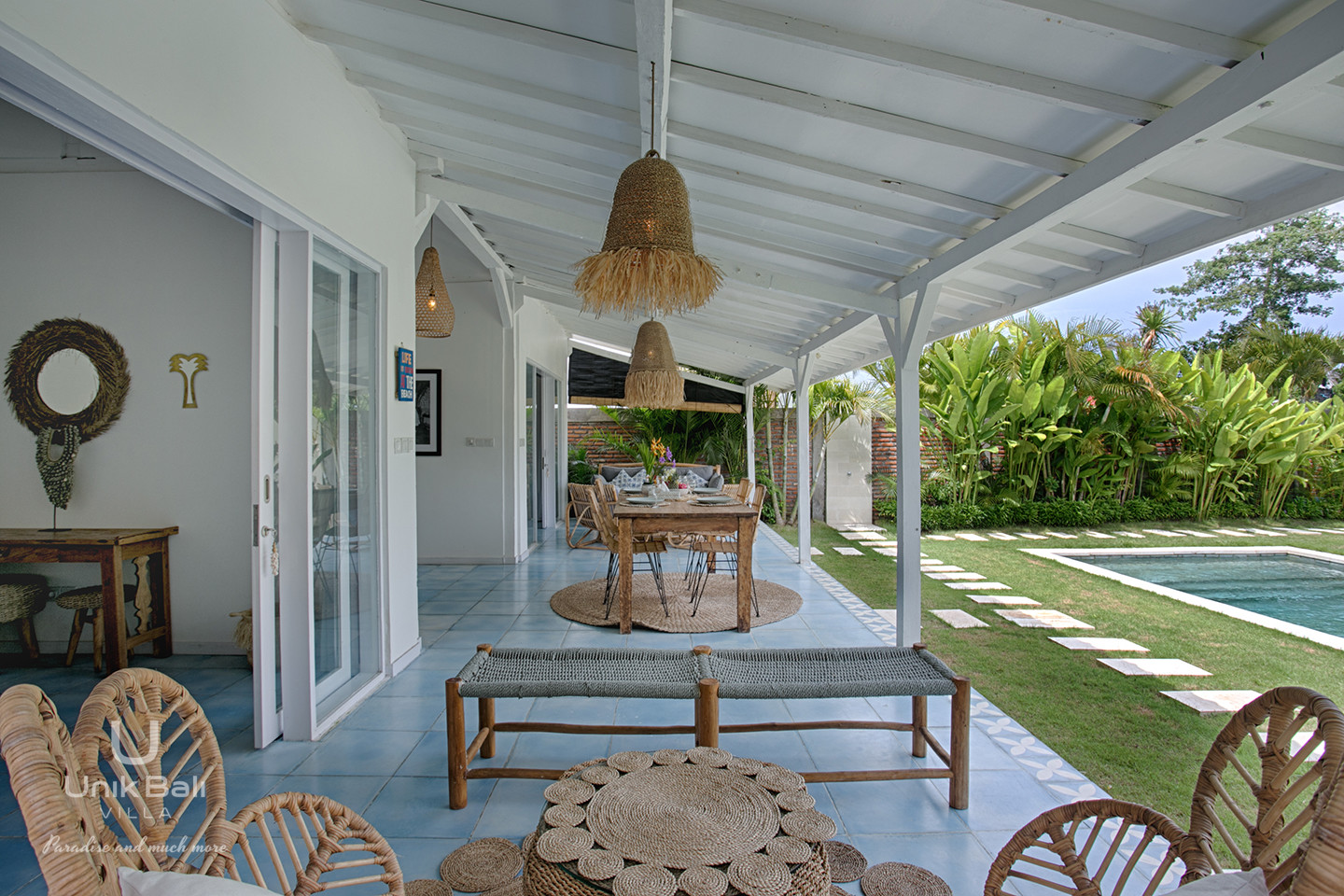 Unik Bali Villa Grey Blue Damai For Rent 8 Terrace Blue